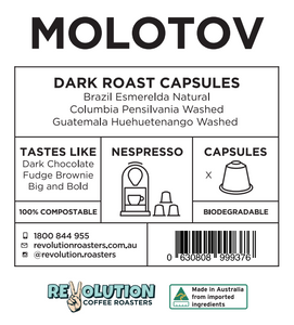 NESPRESSO CAPSULES // Molotov Dark Roast